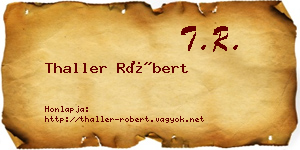 Thaller Róbert névjegykártya